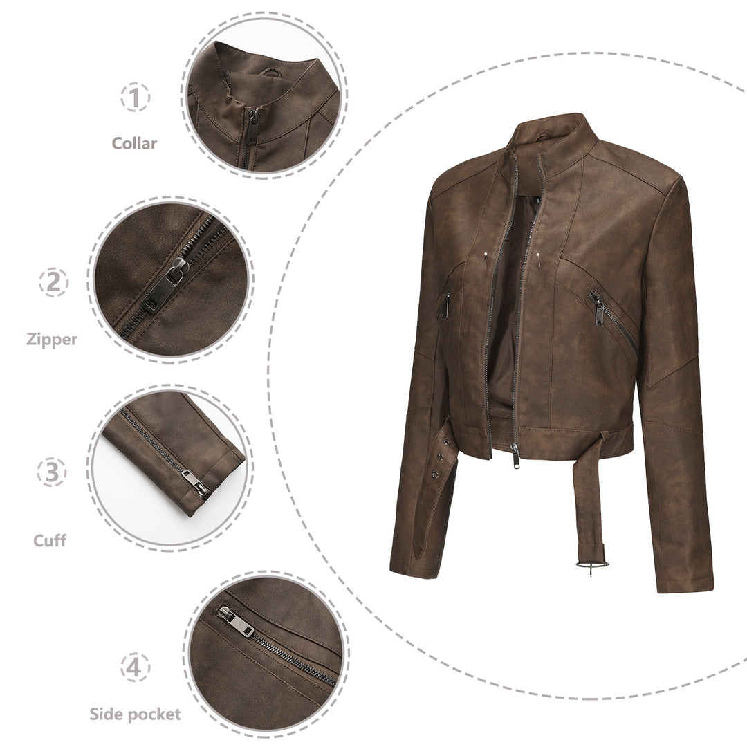 Damen moderne croppedjacke mit stylischem Detail EB