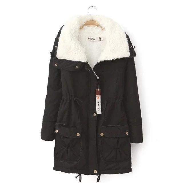 Damen lässige Steppjacke mit kuscheligem Innenfutter und verstellbarem Taillenzug EB