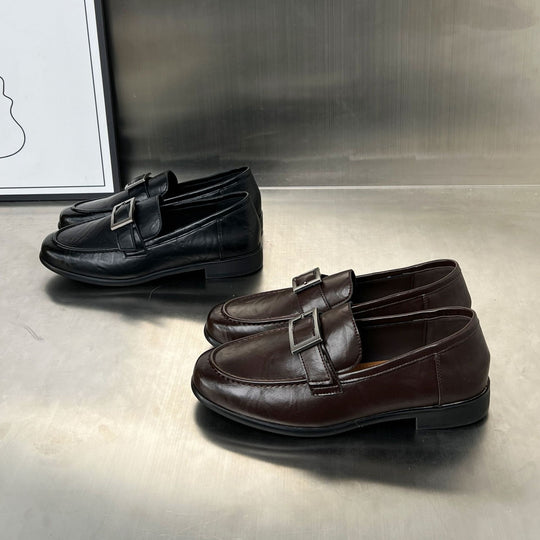 Damen elegante Mokassins mit modischer Schnallenverzierung EB