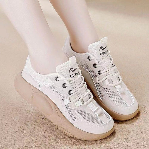 Damen Sportliche Sneakers mit atmungsaktiver Mesh-Oberfläche und komfortabler Sohle EB