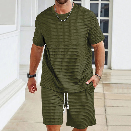 Herren lässiges Freizeit-Set aus hochwertigem Strukturmaterial EB