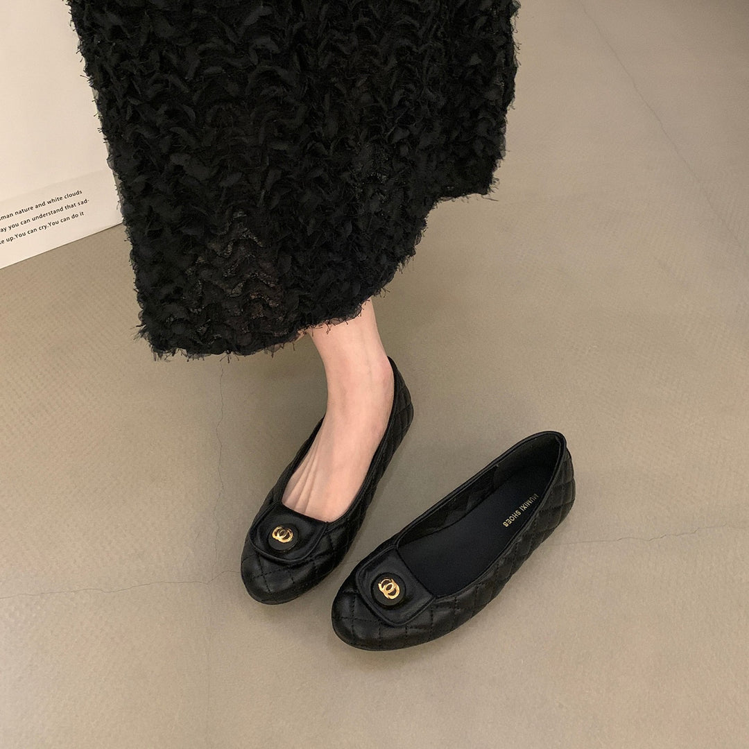 Damen elegante Ballerinas mit klassischem Schnitt und trendiger Zierborte EB
