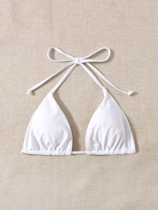 Damen Triangel-Bikini mit verstellbaren Bändern und elastischem Taillenbund EB