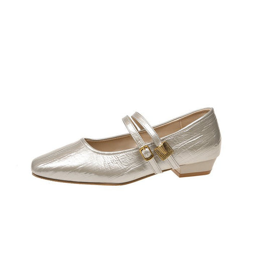 Damen elegante Ballerinas mit verstellbarem Riemen EB