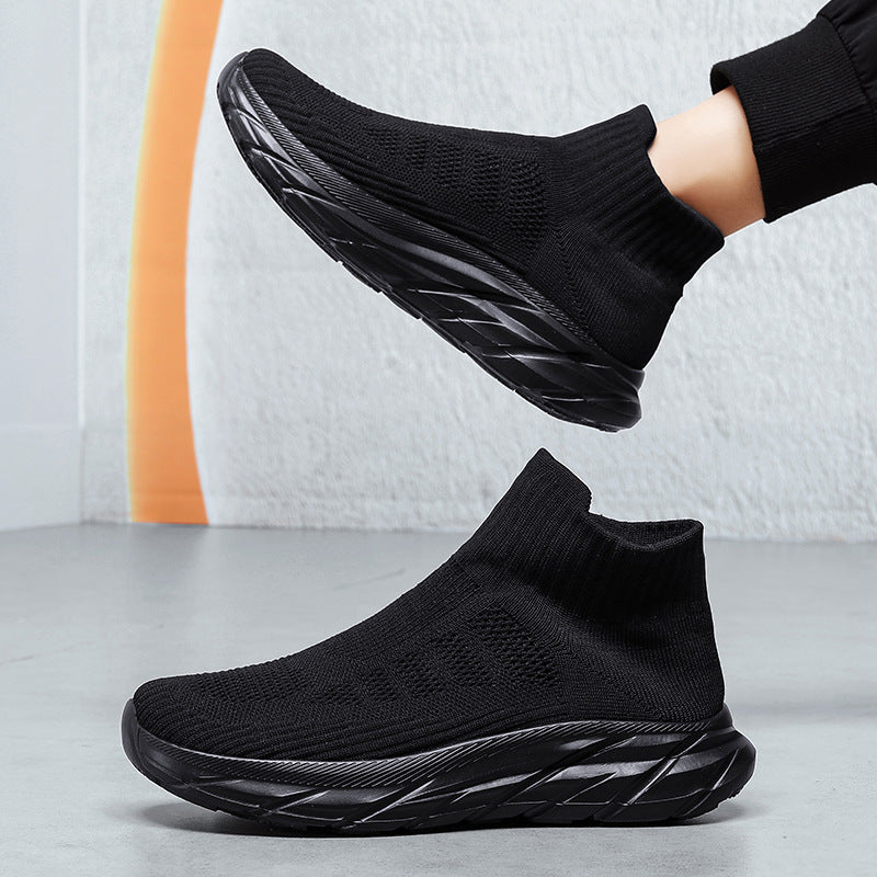 Damen Sportliche Strick-Sneaker mit elastischem Obermaterial und atmungsaktiver Sohle EB