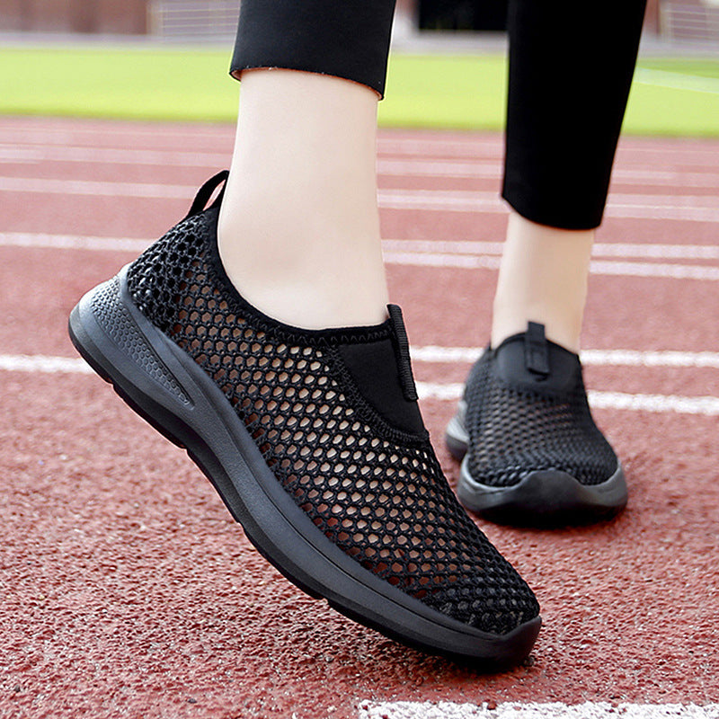 Damen Atmungsaktive Slip-On Sneakers mit elastischem Einschlupfdesign EB