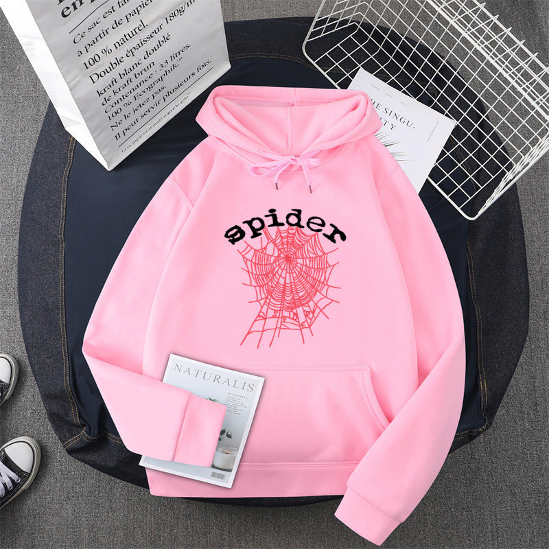 Damen Kapuzensweater mit kreativem Spinnenmotiv EB