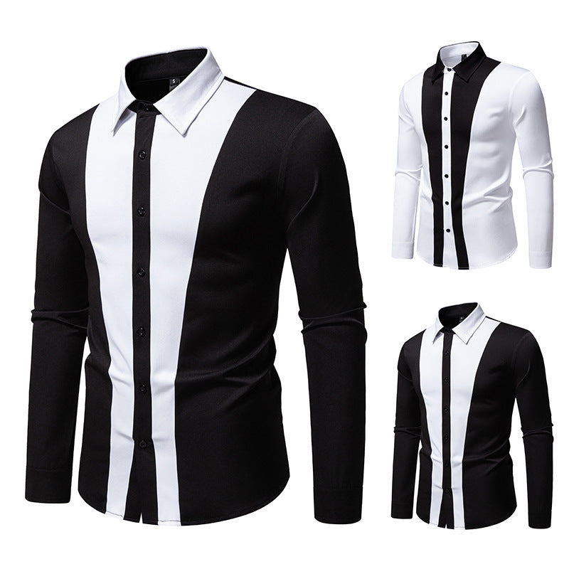 Herren Elegantes Hemd mit farbigen Kontrasteinsätzen EB
