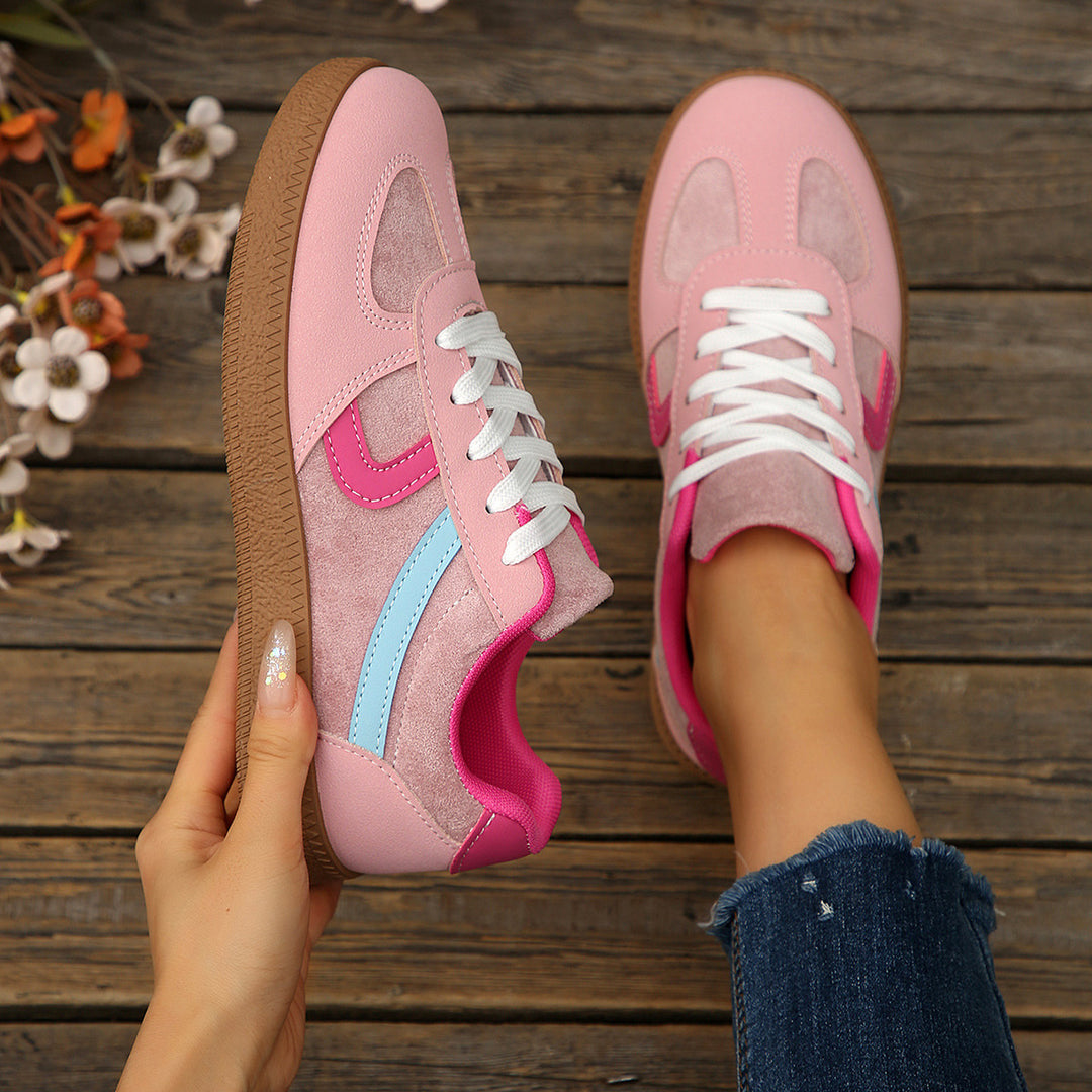 Damen Sportliche Sneaker mit modischem Obermaterial und bequemer Laufsohle EB