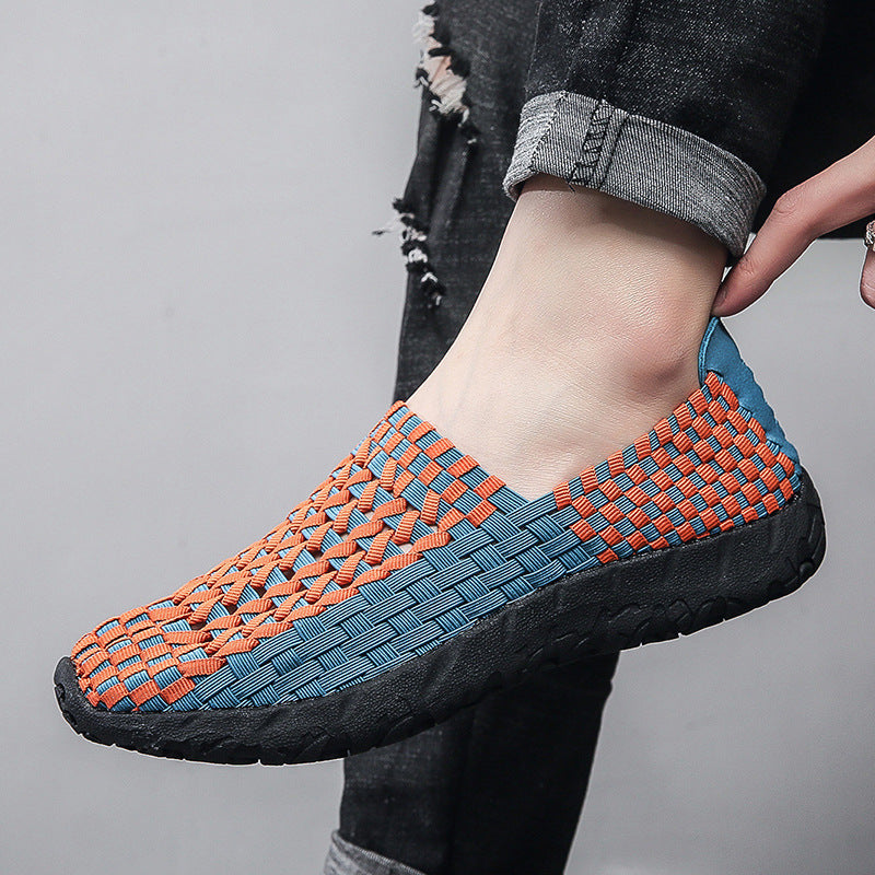 Unisex nan geflochtene elastische Slipper mit leichter dämpfender Sohle EB