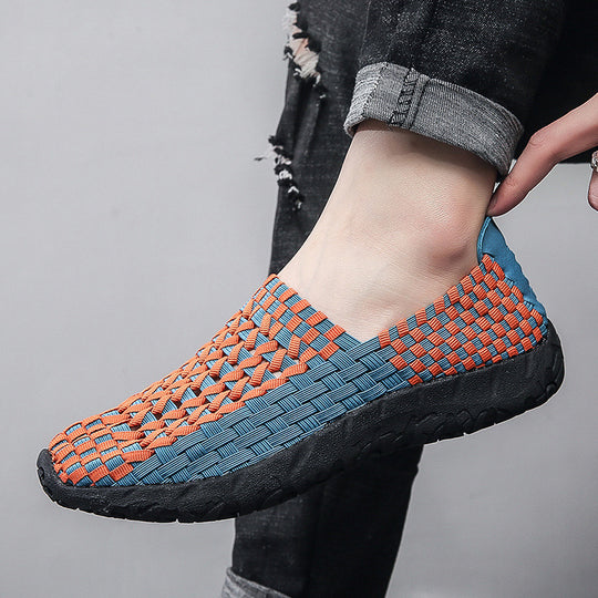 Unisex nan geflochtene elastische Slipper mit leichter dämpfender Sohle EB