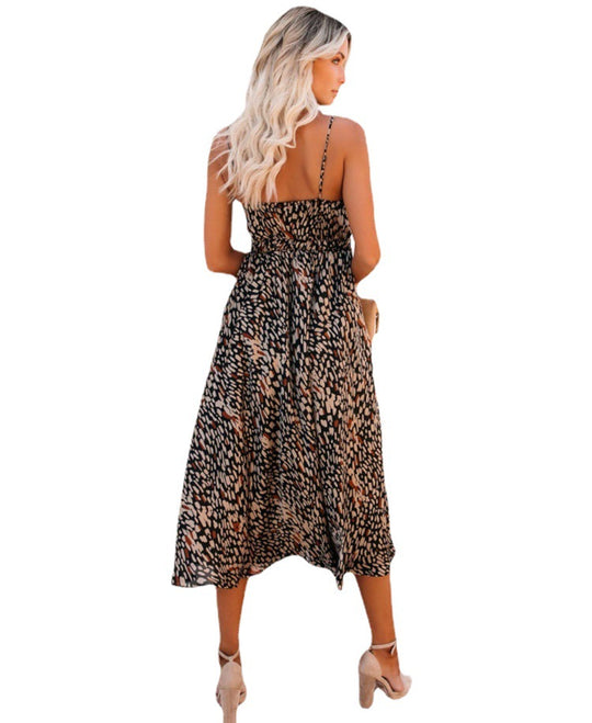 Damen Midikleid mit verspieltem Schnitt und fließendem Material EB