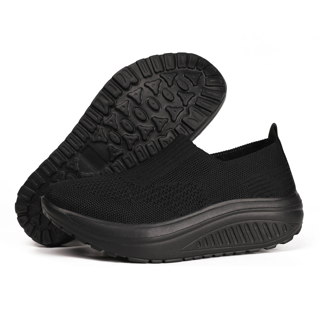 Damen nan Slip-On-Strickschuh mit elastischem Einstieg und viskoelastischer Komfortsohle EB