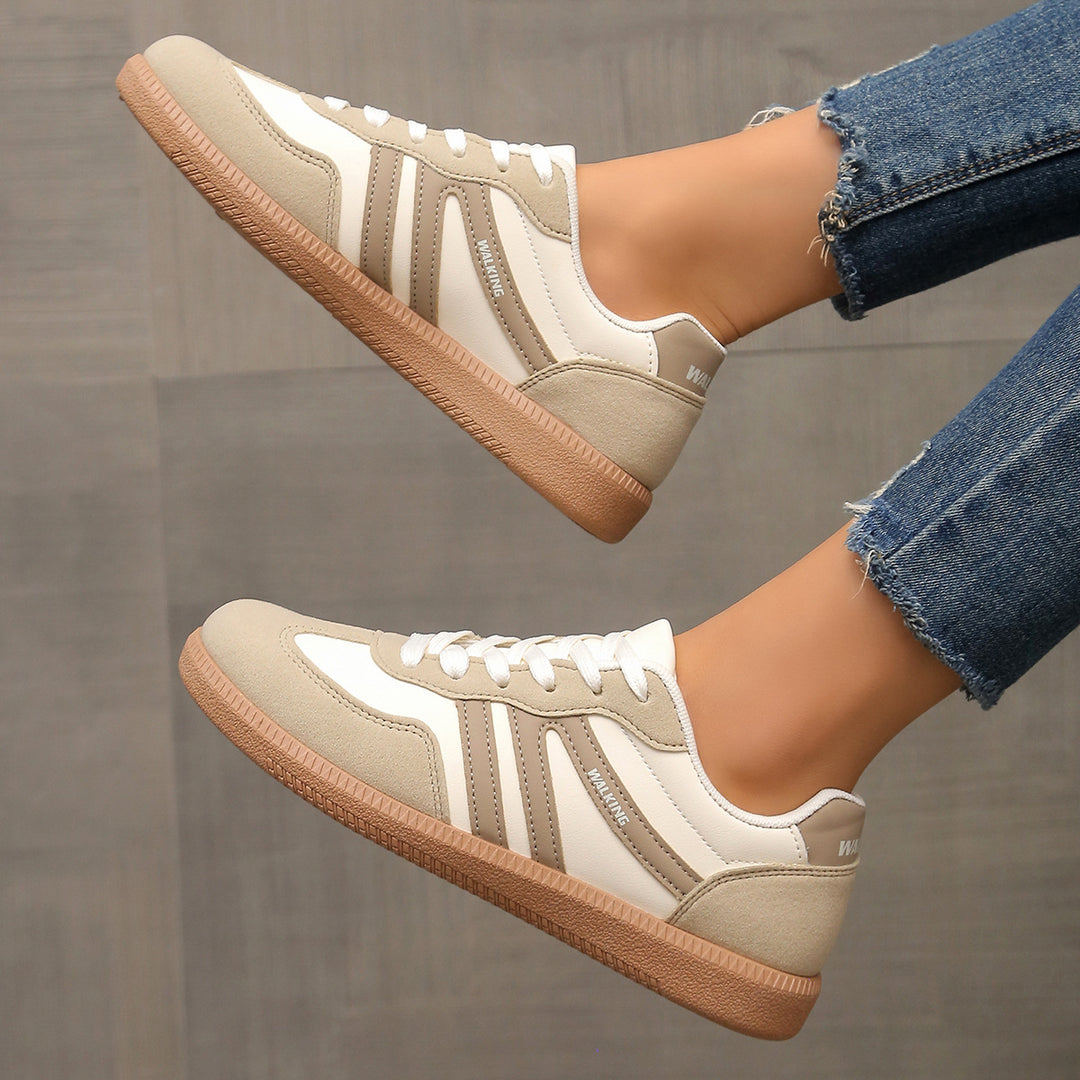 Damen Retro-Sneaker mit Gumsohle und gepolsterter Innensohle EB