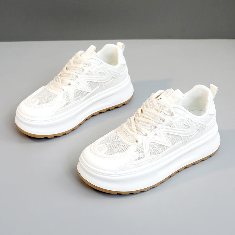 Damen Sportliche Sneakers mit atmungsaktiver Mesh-Oberfläche und dämpfendem Fußbett EB