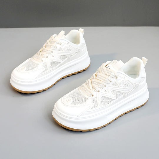 Damen Sportliche Sneakers mit atmungsaktiver Mesh-Oberfläche und dämpfendem Fußbett EB