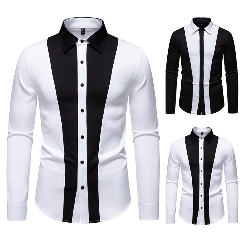 Herren Elegantes Hemd mit farbigen Kontrasteinsätzen EB