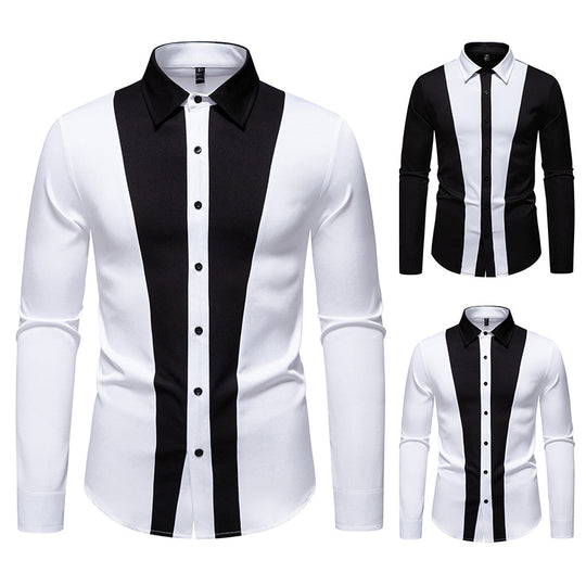 Herren Elegantes Hemd mit farbigen Kontrasteinsätzen EB