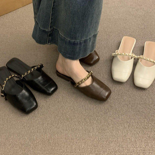 Damen luftige Clogs mit elegantem Kettenakzent und ergonomischer Fußbettgestaltung EB
