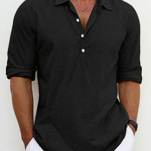 Herren Poloshirt mit modernen Knöpfen und lässigem Schnitt EB