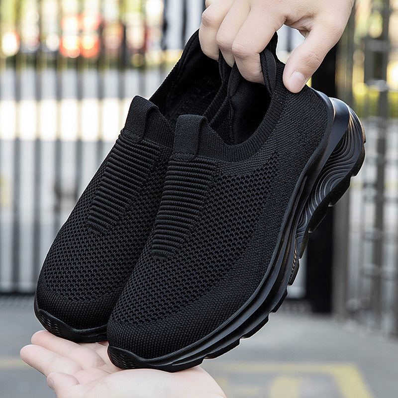 Damen nan nahtloser Strick-Slip-On mit elastischem Einstieg, gepolstertem Komfortfußbett und profiliertem Leichtlaufsohlen-Design EB