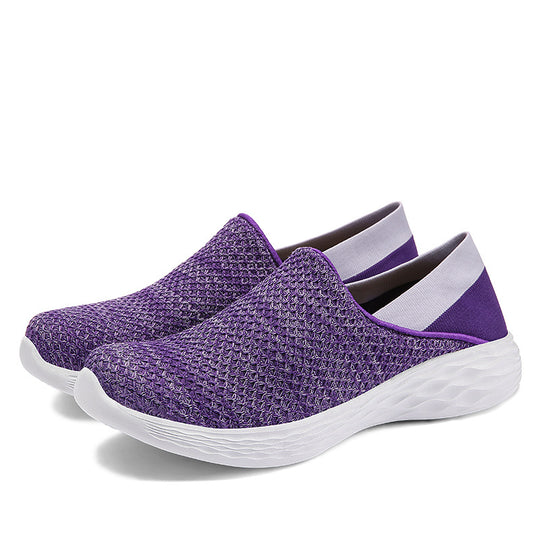 Damen atmungsaktive Slip-On Sneakers mit flexiblem Sohlendesign EB