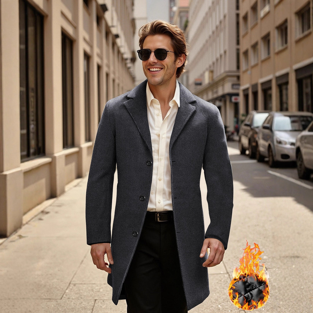 Herren eleganter und stilvoller Übercoat EB
