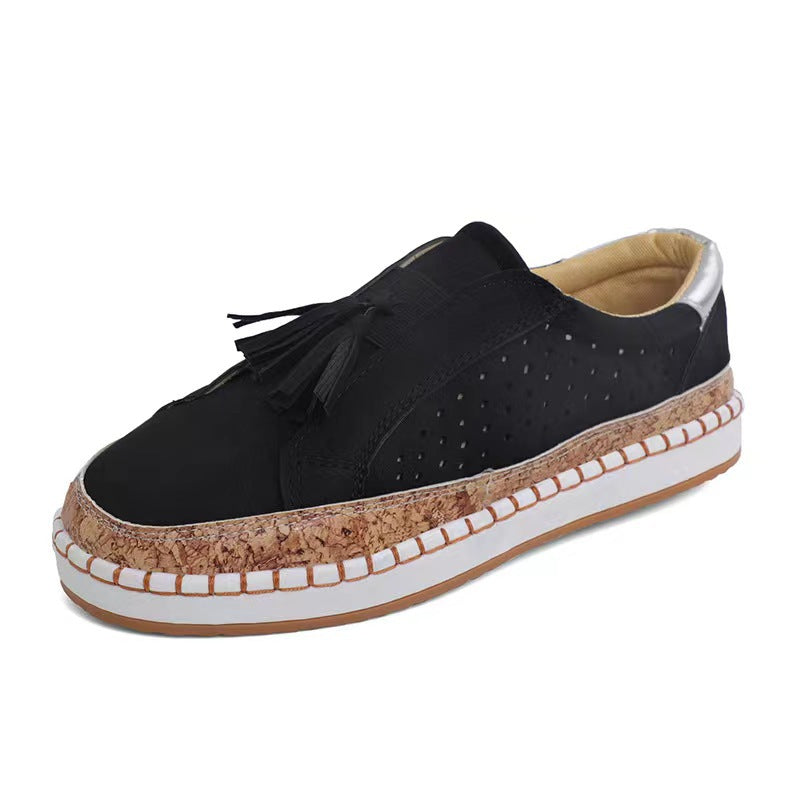 Damen Modische und bequeme Freizeitschuhe mit Korksohle EB