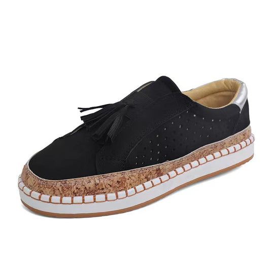 Damen Modische und bequeme Freizeitschuhe mit Korksohle EB