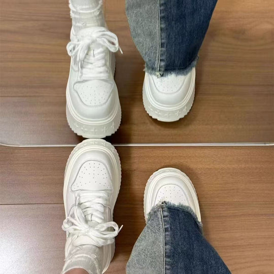 Damen Plattform Sneakers mit modischer Textur und dämpfender Sohle EB