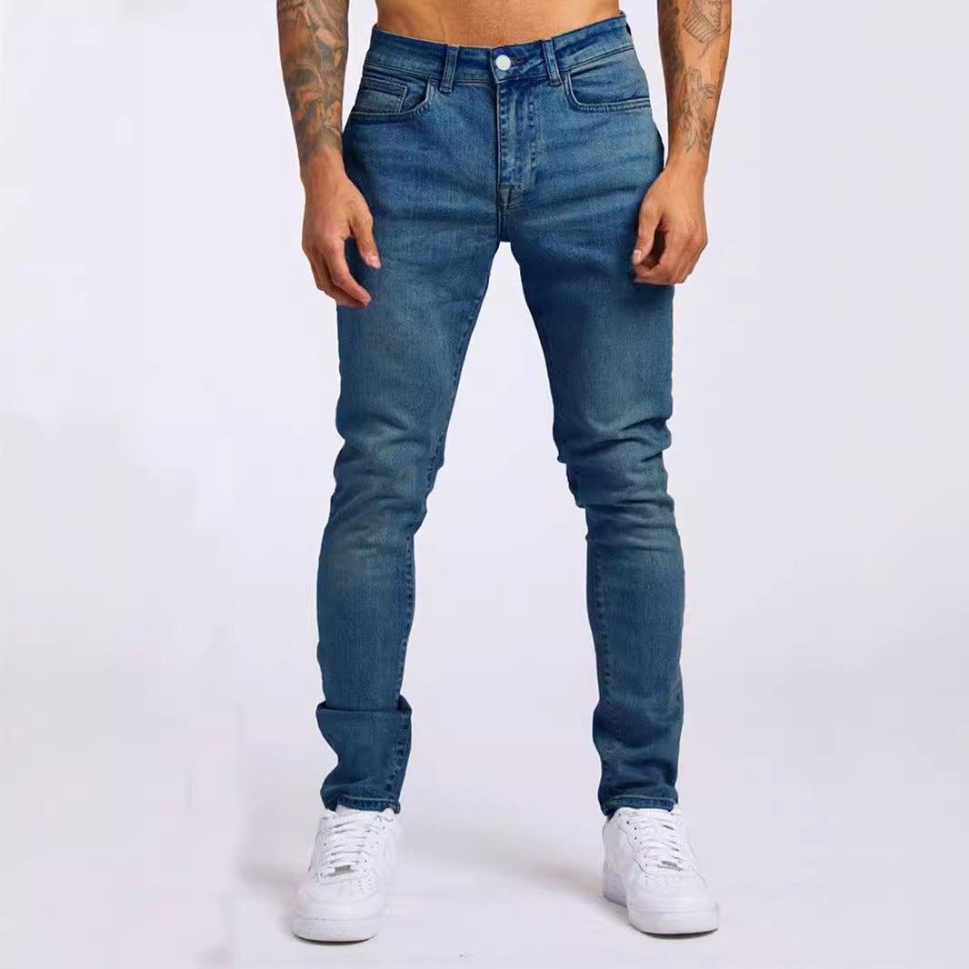 Herren Slim Fit Jeans im authentischen Used-Look EB