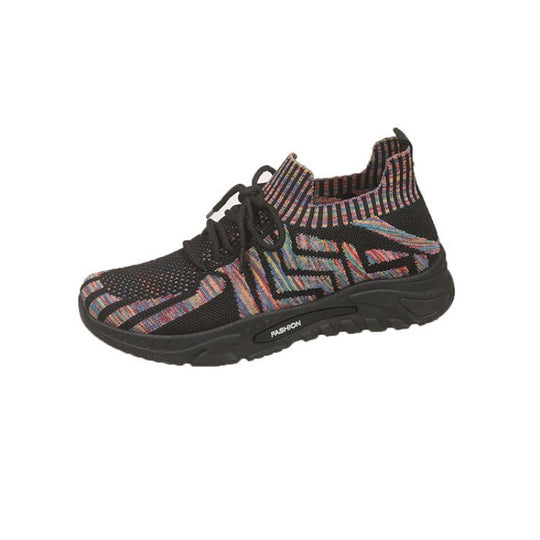 Damen Sportliche Sneakers mit flexibler Strick-Oberfläche und komfortabler Dämpfung EB