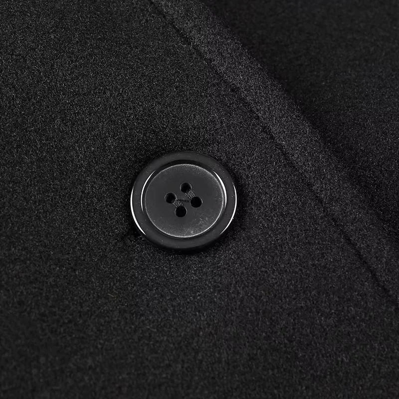 Damen Oversize Doppelreiher-Jacke mit elegantem Schalkragen und großen Knöpfen EB
