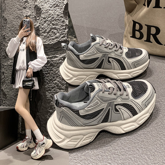Damen Atmungsaktive Chunky Sneakers mit dämpfender Sohle EB