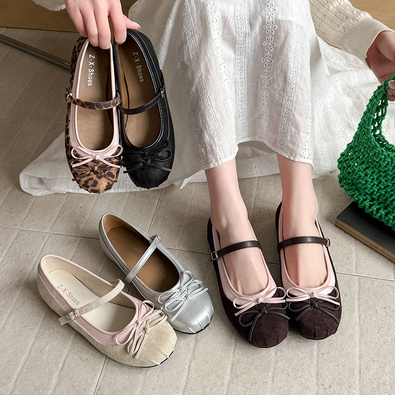 Damen Ballerinas mit elegantem Schnallen-Design und glitzerndem Obermaterial EB