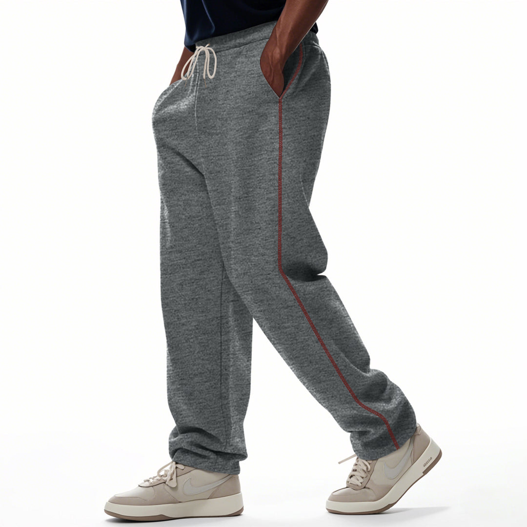Herren nan locker sitzende Sweatpants mit seitlicher Ziernaht, elastischem Komfortbund und tiefen Eingrifftaschen EB