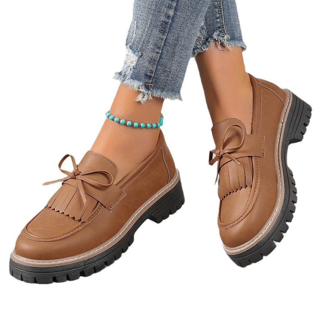 Damen Mokassins mit modischem Fransen-Design und bequemer Sohle EB
