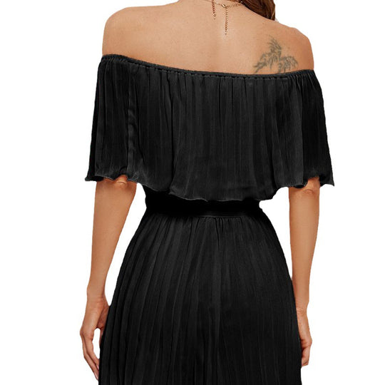 Damen Jumpsuit mit eleganter Rüsche und verstellbarem Taillengürtel EB