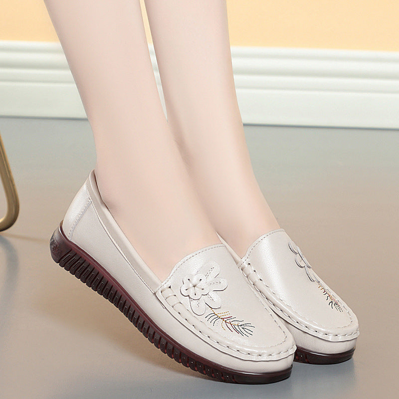 Damen Mokassins mit floralem Design und komfortabler Sohle EB