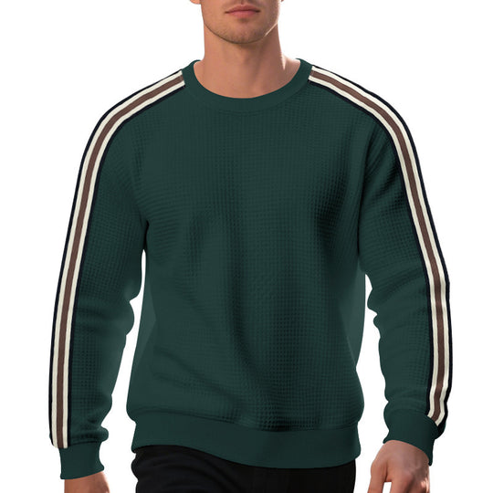 Herren Sweatshirt mit strukturiertem Material und modischen Streifen EB