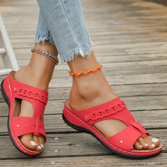 Damen Komfortable Sandalen mit stilvollem Riemchendesign EB