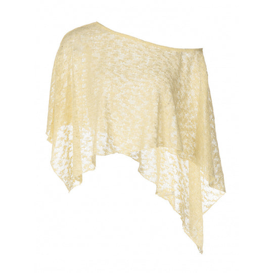 Damen lässiges Crop-Top aus leichtem Strickstoff mit asymmetrischem Saum EB