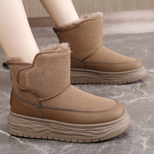 Damen warme Winterboots mit kuscheligem Innenfutter und robustem Profil EB