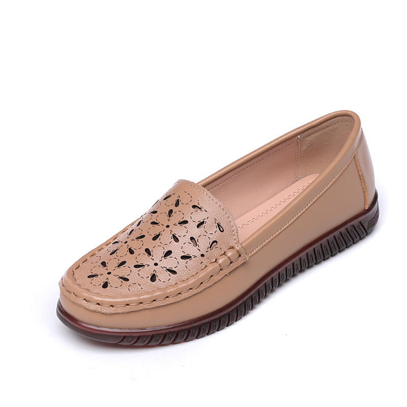 Damen Mokassins mit atmungsaktivem Lochdesign und rutschfester Sohle EB