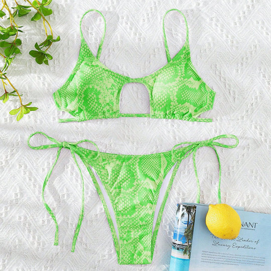 Damen Bikini mit raffiniertem Cut-Out Design und elastischen Bändern EB