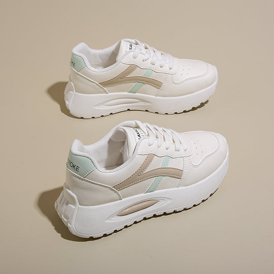 Damen Sportliche Plattform-Sneaker mit atmungsaktivem Obermaterial und komfortabler Dämpfung EB