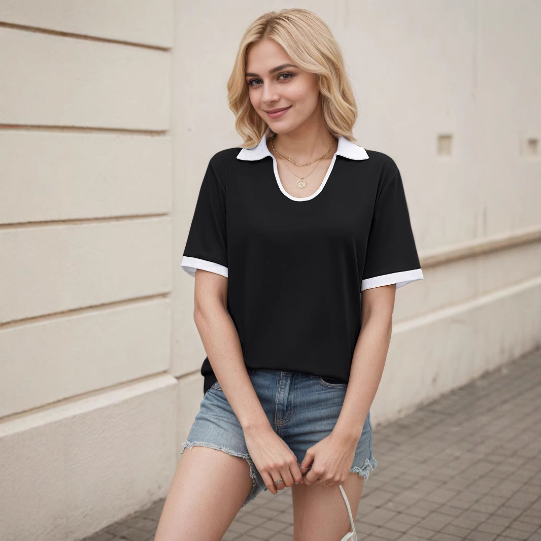Damen Poloshirt mit modernem Kragen und lässigem Schnitt EB