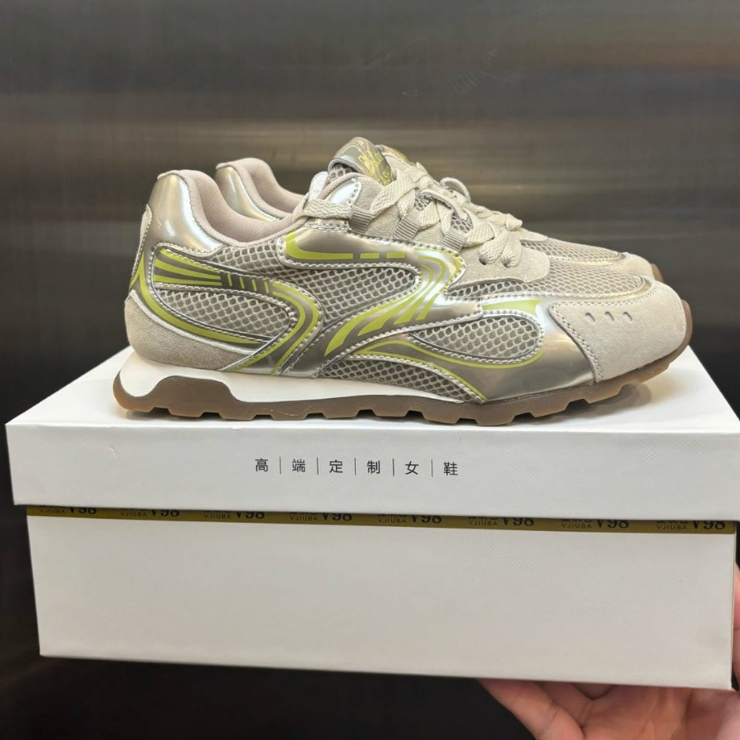 Damen Trendige Sneakers mit atmungsaktivem Mesh-Obermaterial und komfortabler Dämpfung EB