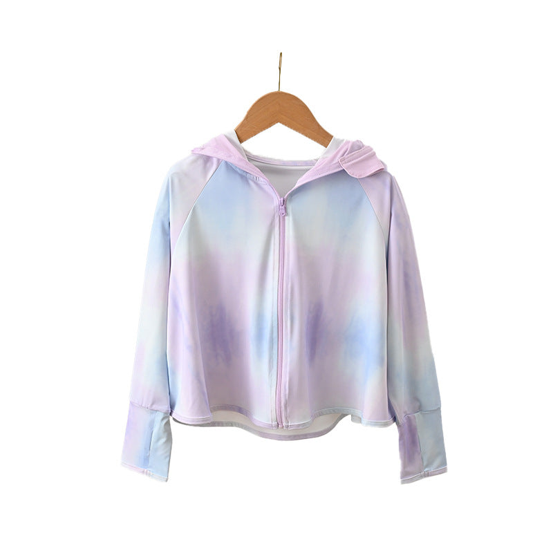 Damen UV-Schutzjacke mit Kapuze und weichem Material EB