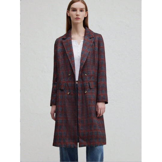 Damen Blazer mit Karo-Muster und schickem Schnitt EB